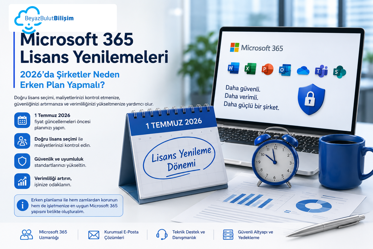 Microsoft 365 Lisans Yenilemeleri: 2026’da Şirketler Neden Erken Plan Yapmalı?
